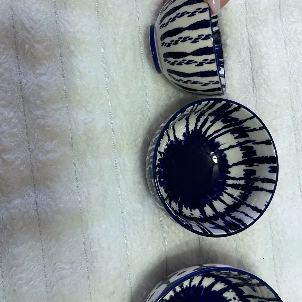 Blue Artistic Ceramic Bowl Set